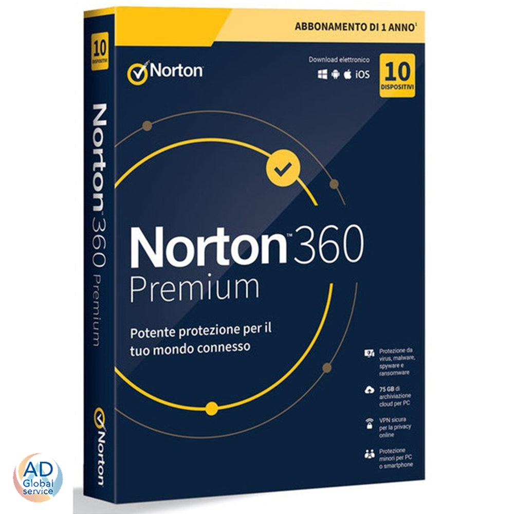 Norton 360 2024 Multi-Dispositivo 1 Anno (Windows / Mac / iOS / Android)