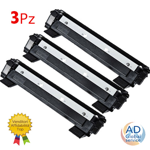 Kit 3 Toner per brother TN-1050 TN1050 nero 1000pag. KIT3-TN1050