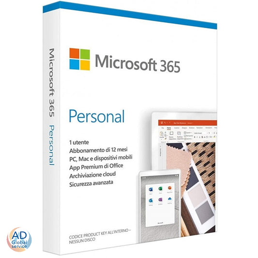 Microsoft Office 365 Personal 1 Utente 5 Dispositivi Pc 1 Anno (Windows / Mac / iOS / Android)