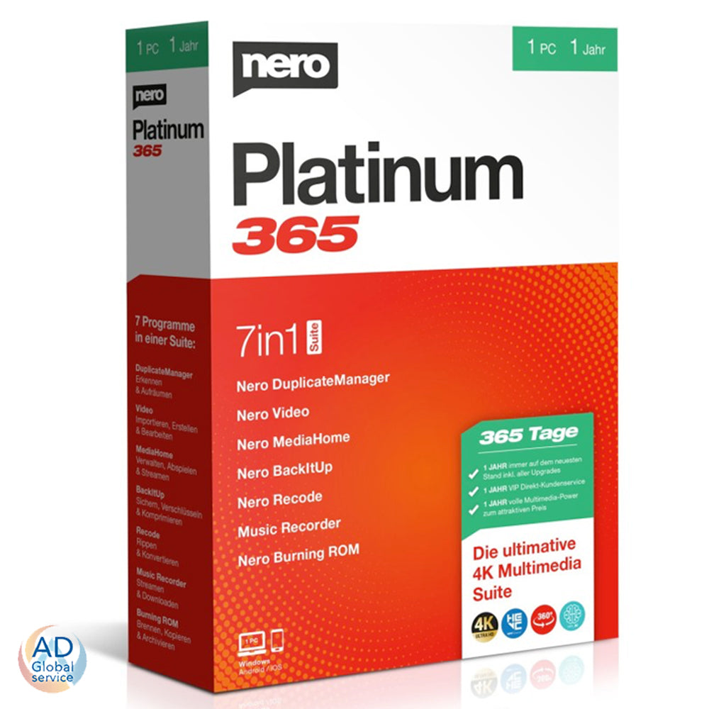 Nero Platinum 365 Licenza 1 Anno (Windows)