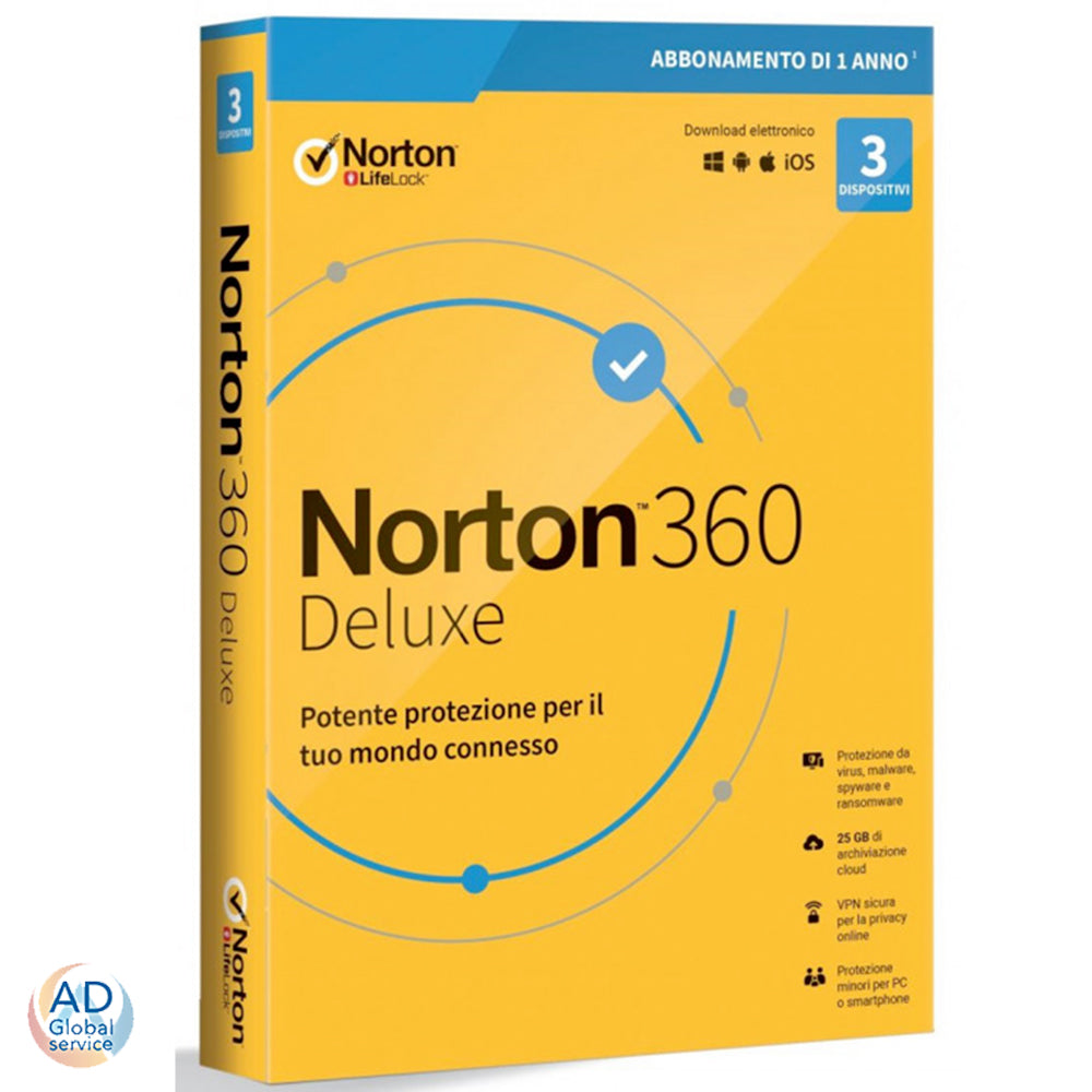 Norton 360 2025 Multi-Dispositivo 1 Anno (Windows / Mac / iOS / Android)