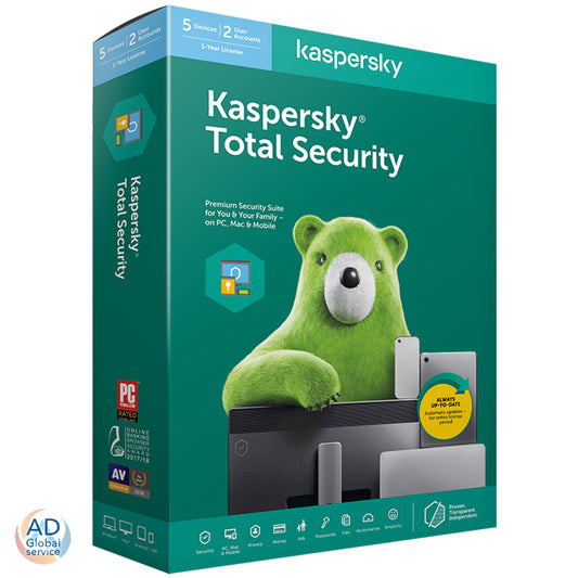 Kaspersky Total Security 2023 Multi-Device 1 Dispositivo Pc 1 Anno (Windows / MacOS / Android)