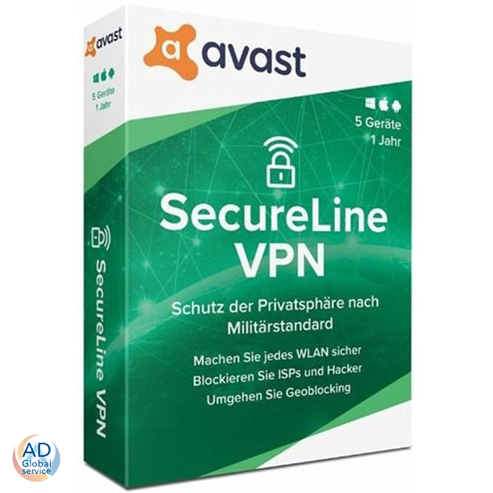 Avast SecureLine VPN 2023 10 Dispositivi Pc 1 / 2 Anni (Windows / MacOS / Android / iOS)