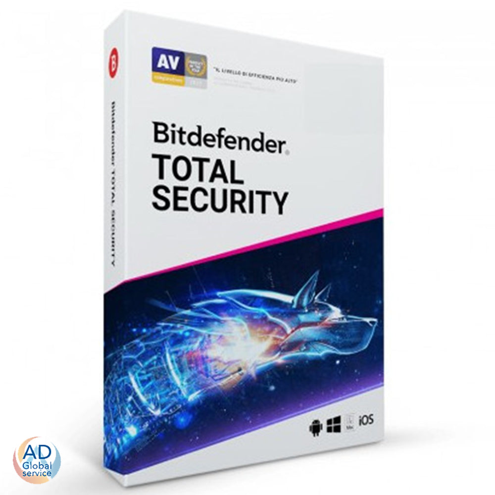 Bitdefender Total Security 2023 Multi Dispositivo Pc 1 / 2 Anni Licenza (Windows / MacOS / Android)