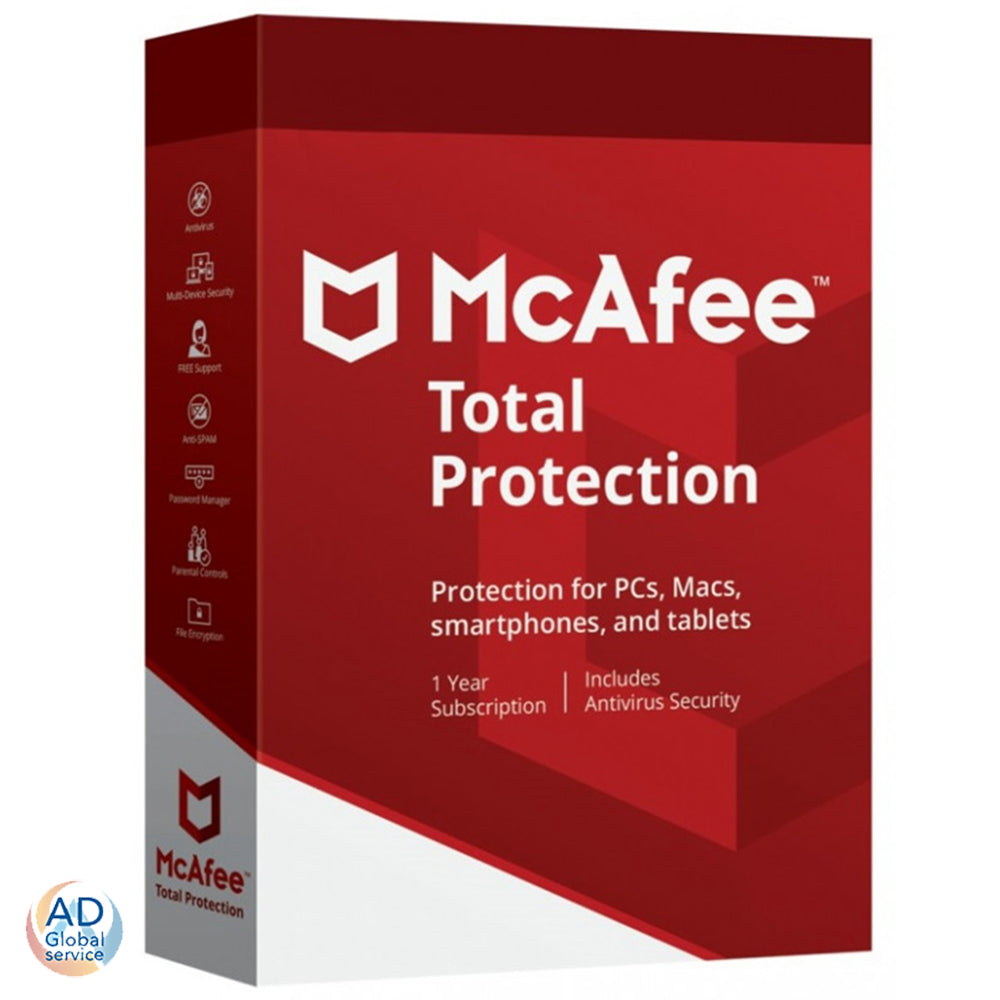 McAfee Total Protection 2023 Multi Dispositivo Pc 1 Anno Licenza (Windows / MacOS / Android / iOS)
