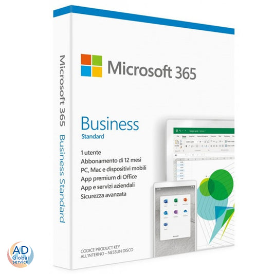 Microsoft Office 365 Business Standard 1 Utente 15 Dispositivi Pc 1 Anno Licenza
