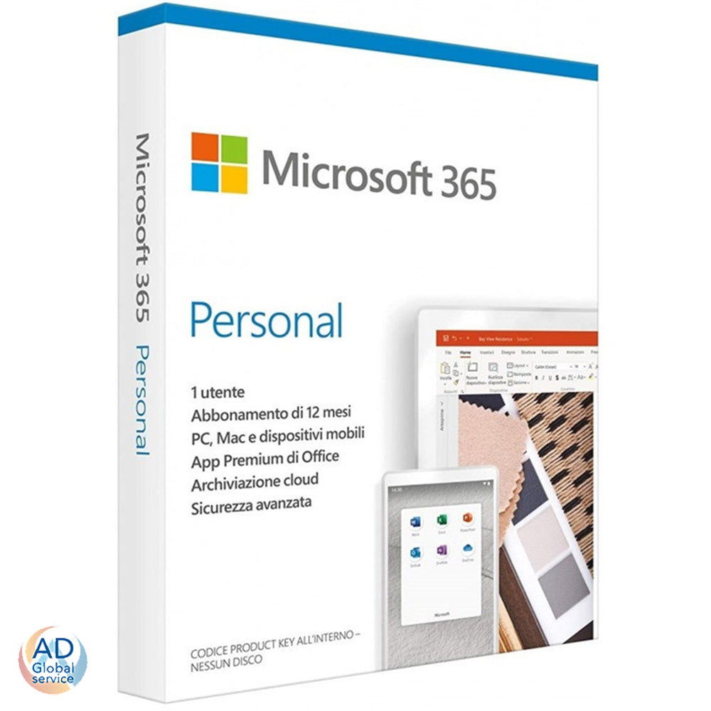Microsoft Office 365 Personal 1 Utente 5 Dispositivi Pc 1 Anno (Windows / Mac / iOS / Android)